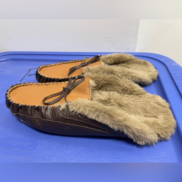Bespoke Post Mens Hibernate Leather Mule Slipper Warm Lining Size 9 - Picture 4 of 10